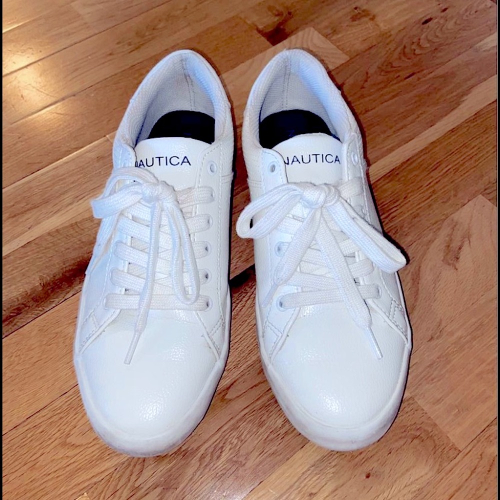 Nautical White Sneakers / white tennis shoe